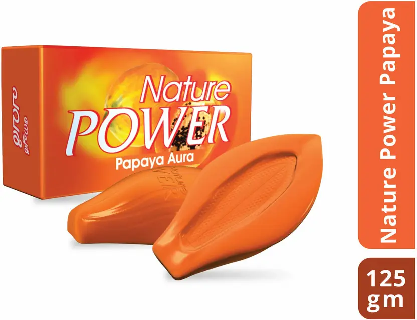 nature power papaya aura beauty soap – 125 g