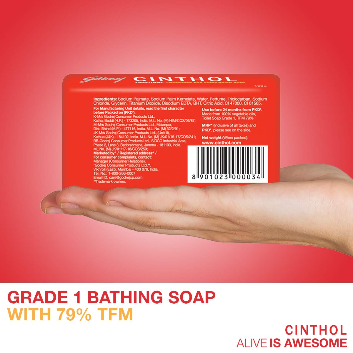 cinthol original bath soap – 100 g