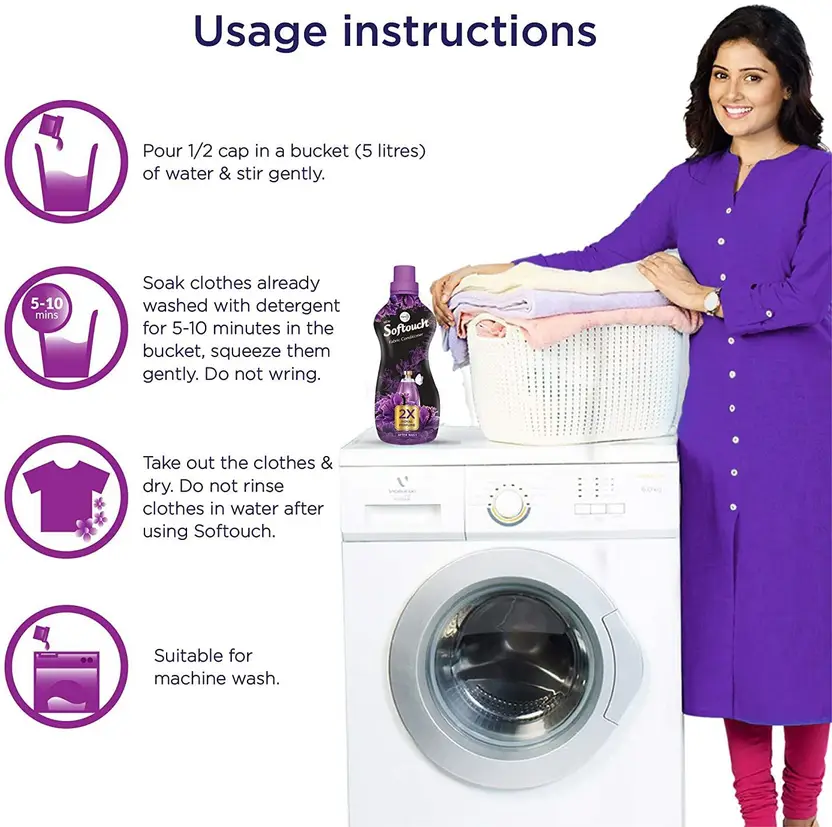 softouch after wash | 2x royal perfume | fabric conditioner – 200 ml