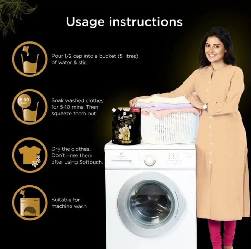 softouch | 2x french perfume | fabric conditioner – 800 ml