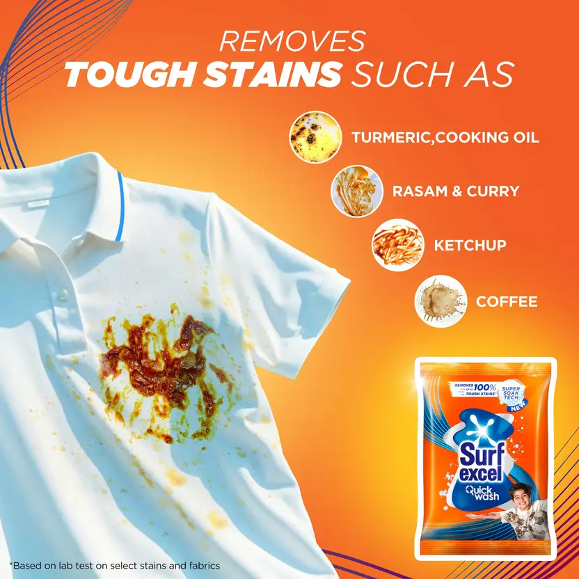 surf excel quick wash detergent powder – 1 kg