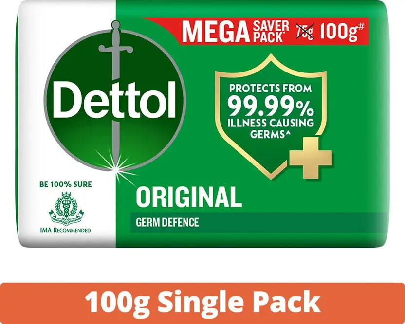 dettol original bathing soap bar with 12 hour germ protection – 100 g