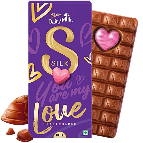 cadbury silk heart and blush chocolate – 250 g