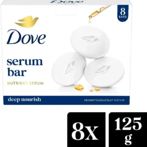dove serum beauty bar – deeply nourishing soap (8 x 125g)