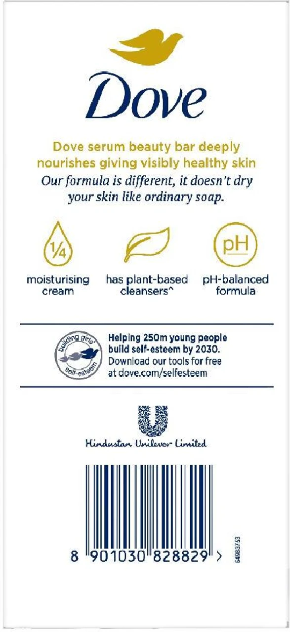 dove serum beauty bar – deeply nourishing soap (8 x 125g)