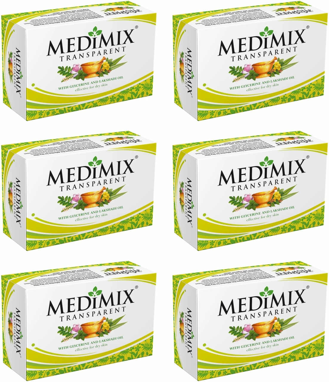 medimix transparent bathing bar – 75 g (pack of 6)