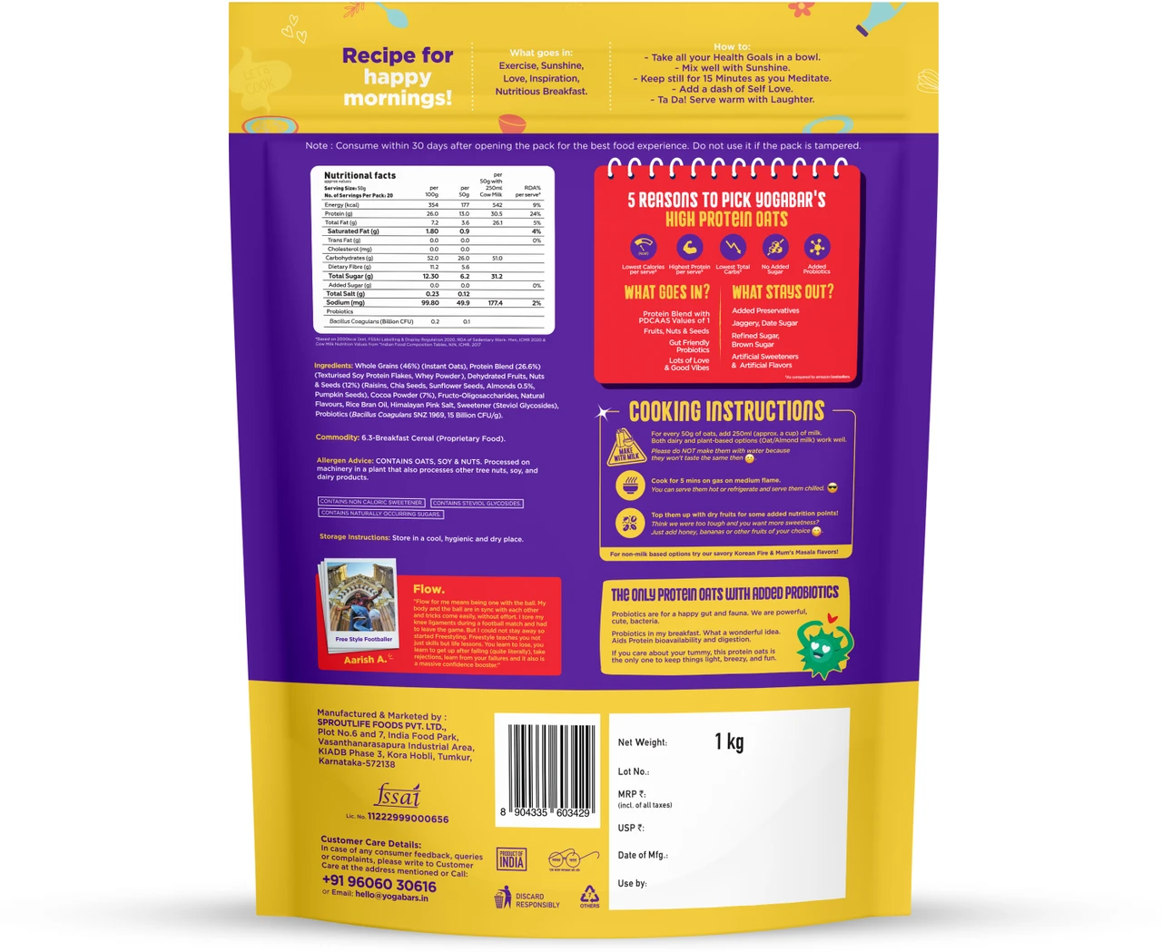 high protein oats choco almond – 1 kg