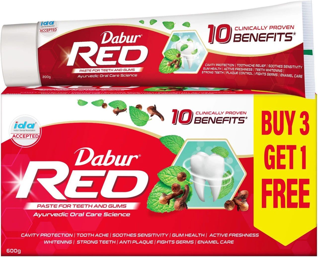 dabur red paste complete cavity protection toothpaste – 450 g (pack of 3)
