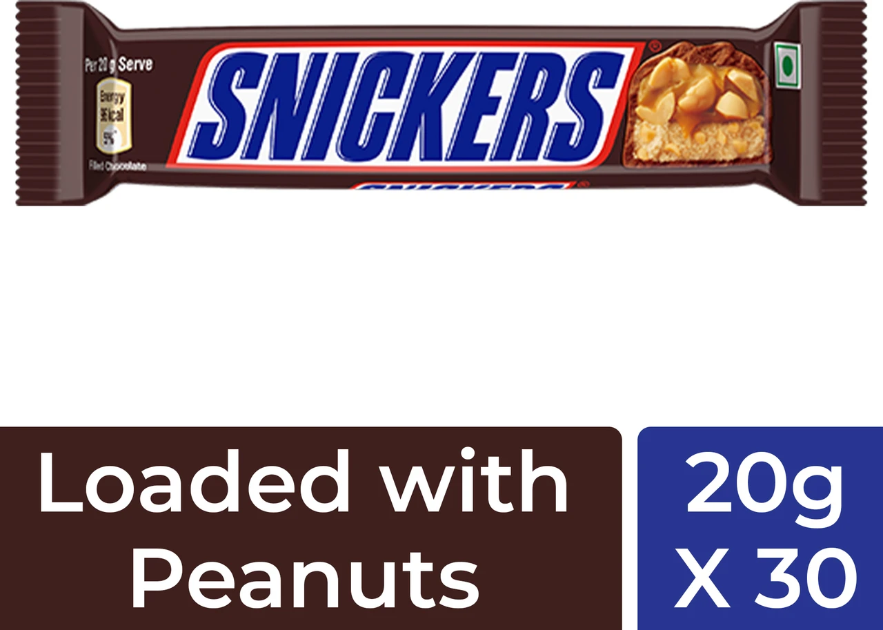 snickers peanut filled chocolate bars – 30 × 20 g
