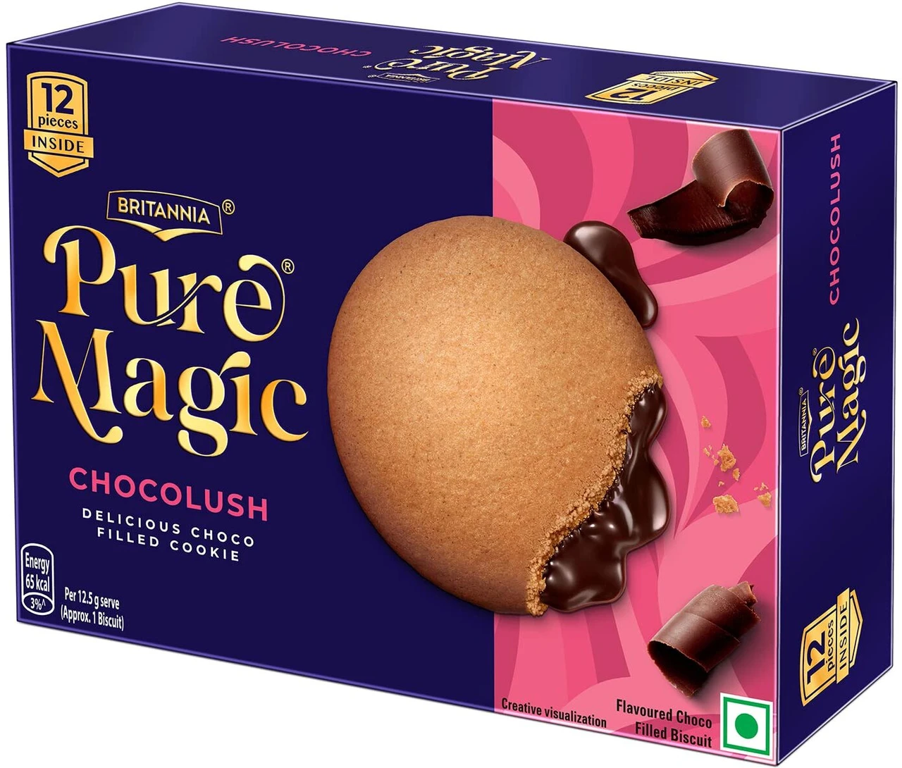 Britannia Pure Magic Chocolush Cream Cracker Biscuits (300 g)