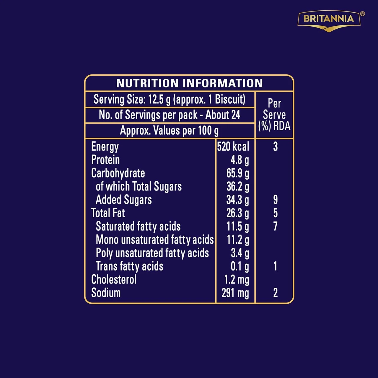 Britannia Pure Magic Chocolush Cream Cracker Biscuits (300 g)