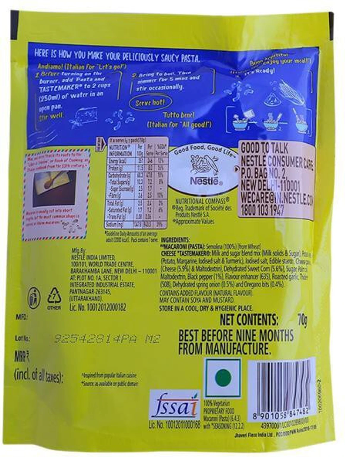 Nestlé Macaroni Pasta – 200 g (Pack of 3)