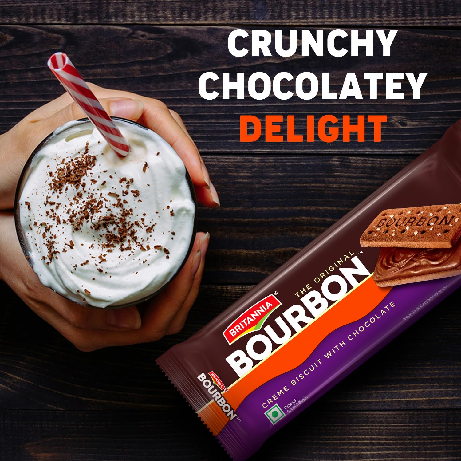 Britannia Bourbon Chocolate Cream Biscuits – 100 g