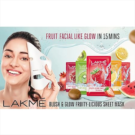 Lakme Strawberry Glow Sheet Mask – 25 ml