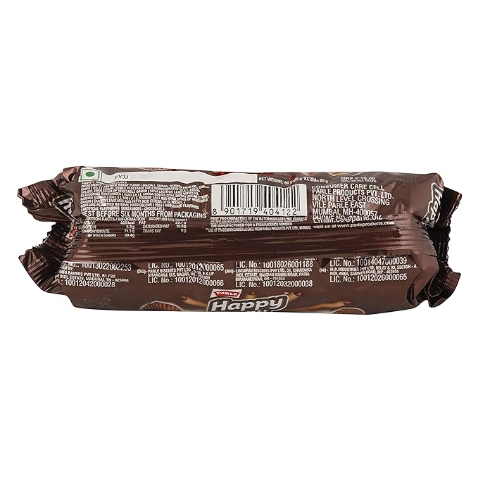 Parle Happy Happy Choco Chips Cookies, 75 Gram-Chocolate