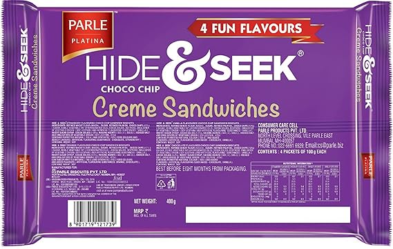 Parle Hide & Seek Choco Chip Creme Biscuits – 400 g